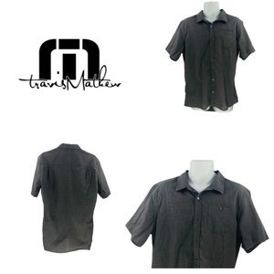 Travis Matthew Short-Sleeve Button-Up Shirt, Size XL, Cotton-Poly Blend